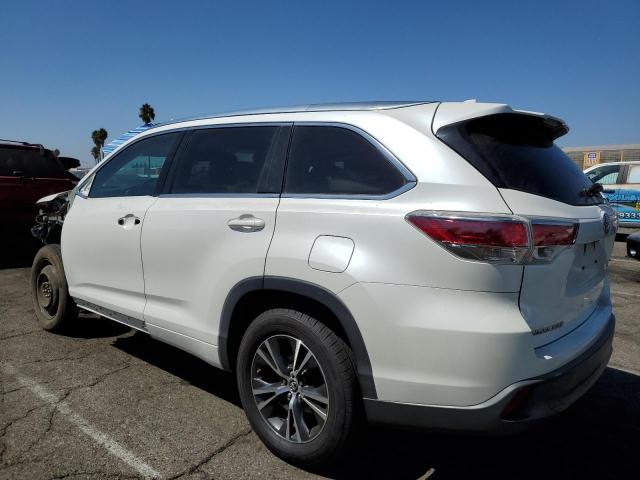 5TDKKRFH1GS176535 - 2016 TOYOTA HIGHLANDER XLE WHITE photo 2