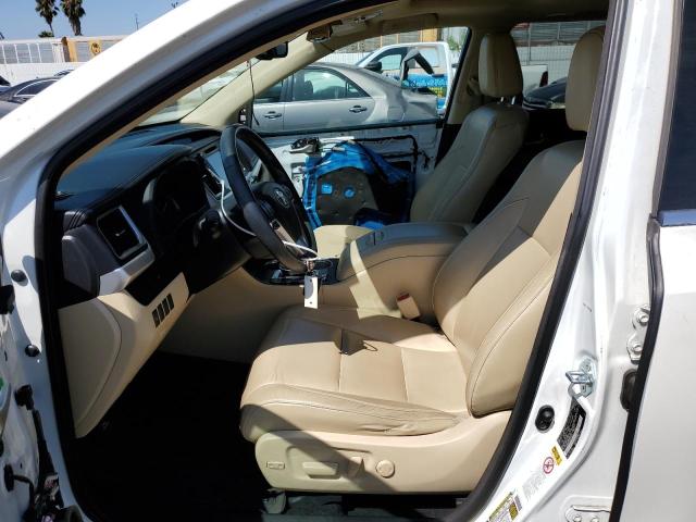 5TDKKRFH1GS176535 - 2016 TOYOTA HIGHLANDER XLE WHITE photo 7