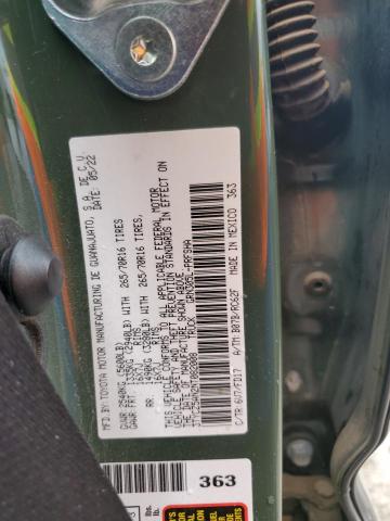 3TYCZ5AN2NT082008 - 2022 TOYOTA TACOMA DOUBLE CAB Yaşıl foto 12