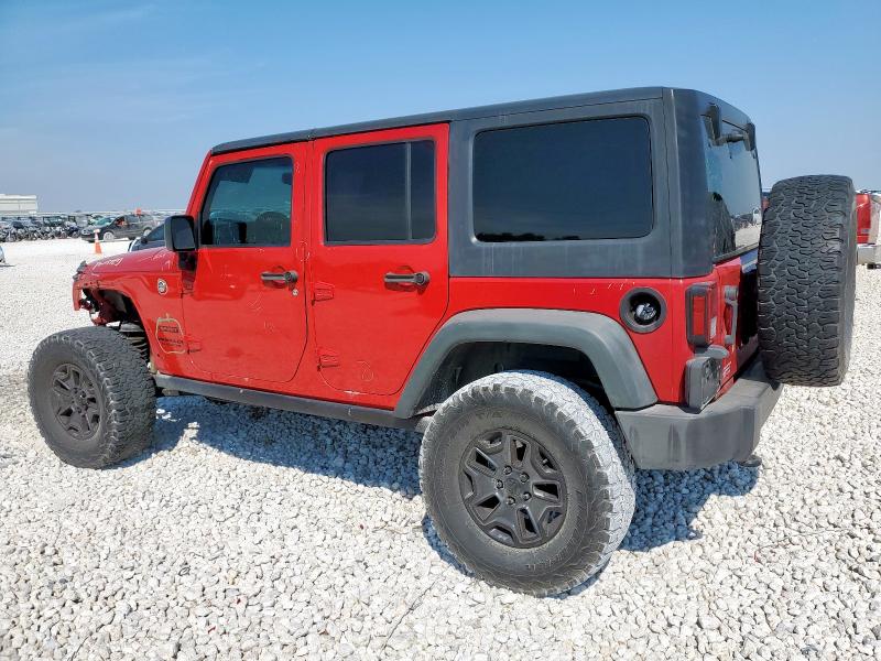 1C4BJWDG9EL156205 - 2014 JEEP WRANGLER U SPORT RED photo 2