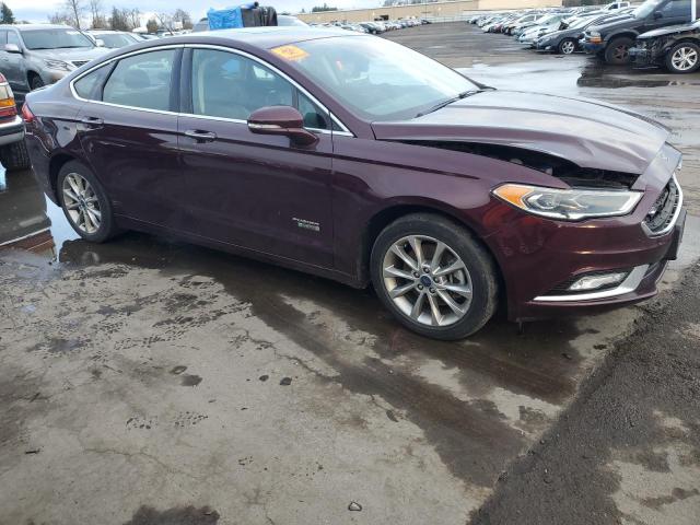 3FA6P0SU3HR368681 - 2017 FORD FUSION TITANIUM PHEV BURGUNDY photo 4