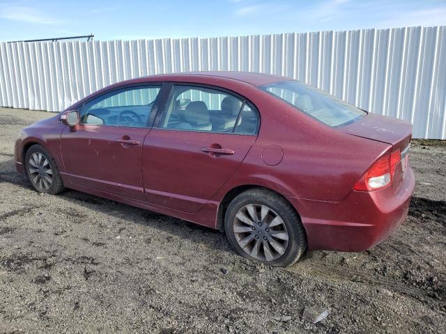 2HGFA16939H509495 - 2009 HONDA CIVIC EXL BURGUNDY photo 2