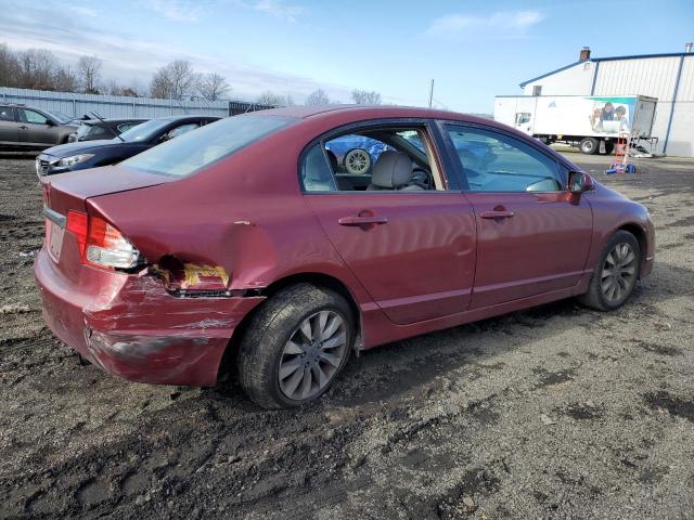 2HGFA16939H509495 - 2009 HONDA CIVIC EXL BURGUNDY photo 3