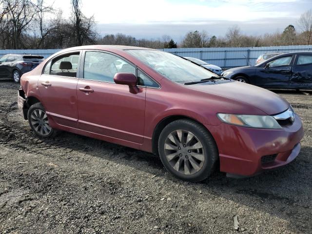 2HGFA16939H509495 - 2009 HONDA CIVIC EXL BURGUNDY photo 4