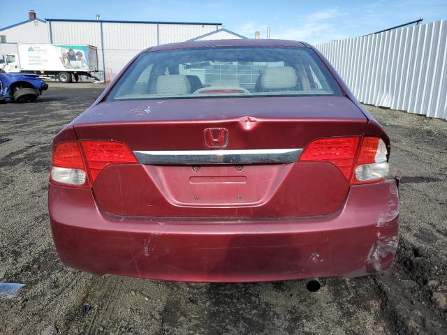 2HGFA16939H509495 - 2009 HONDA CIVIC EXL ბურგუნდია ფოტო 6