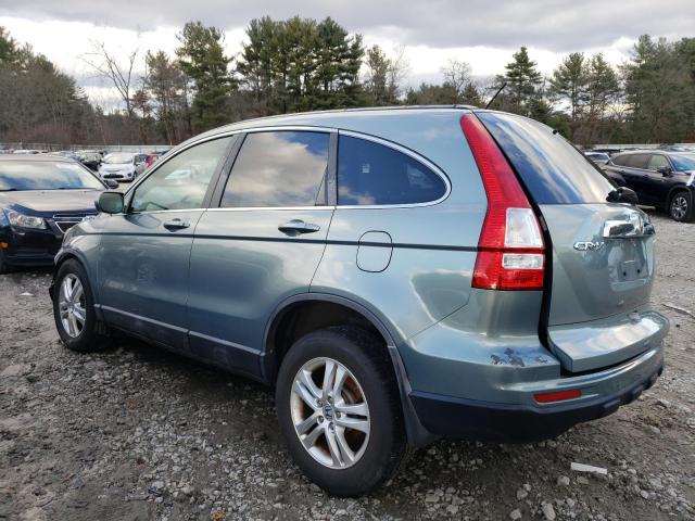 5J6RE4H73AL022540 - 2010 HONDA CR-V EXL BLUE photo 2