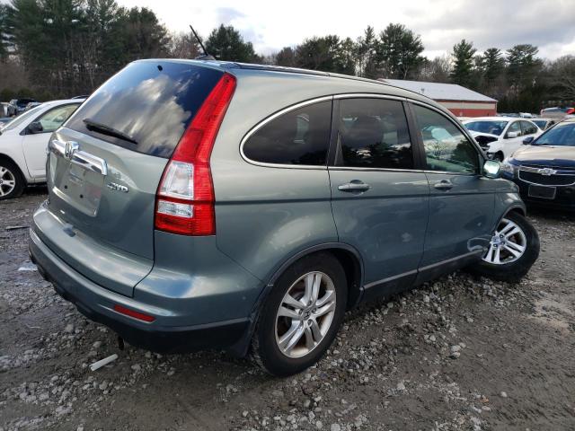 5J6RE4H73AL022540 - 2010 HONDA CR-V EXL BLUE photo 3