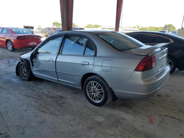 2HGES16572H544696 - 2002 HONDA CIVIC LX SILVER photo 2