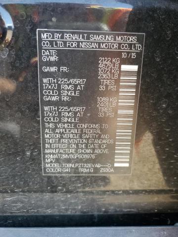 KNMAT2MV8GP608976 - 2016 NISSAN ROGUE S BLACK photo 13