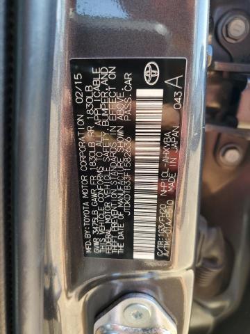 JTDKDTB33F1582636 - 2015 TOYOTA PRIUS C 灰色 照片 12