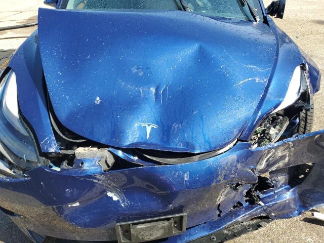 5YJ3E1EA3NF303918 - 2022 TESLA MODEL 3 ლურჯი ფოტო 11