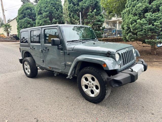 1C4BJWEG1EL304085 - 2014 JEEP WRANGLER U SAHARA GRAY photo 1