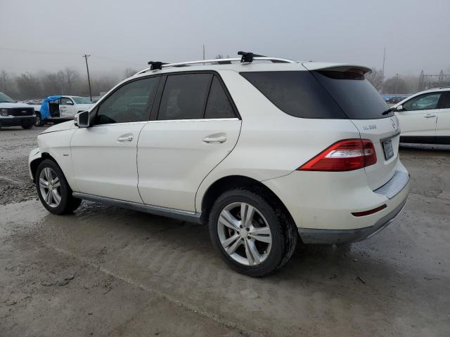 4JGDA5HB5CA065129 - 2012 MERCEDES-BENZ ML 350 4MATIC WHITE photo 2