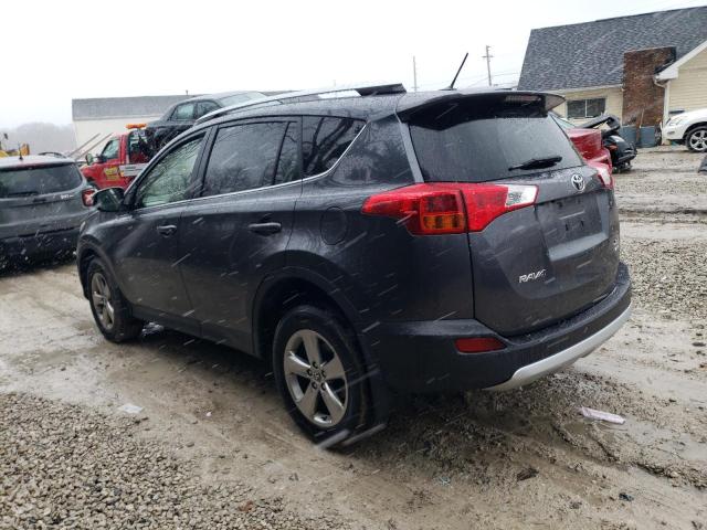 JTMRFREV8FD159834 - 2015 TOYOTA RAV4 XLE GRAY photo 2