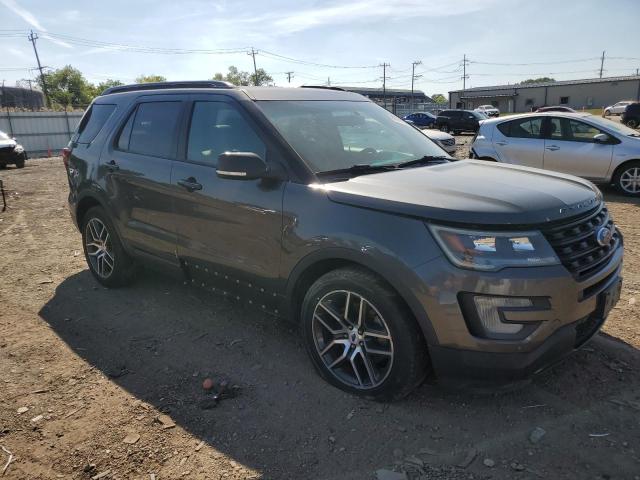 1FM5K8GT5HGB66415 - 2017 FORD EXPLORER SPORT Grau Foto 4