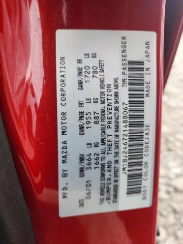 JM1BJ246721488067 - 2002 MAZDA PROTEGE PR5 红色 照片 12