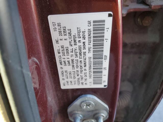 1HGCP26768A022102 - 2008 HONDA ACCORD EX MAROON photo 13