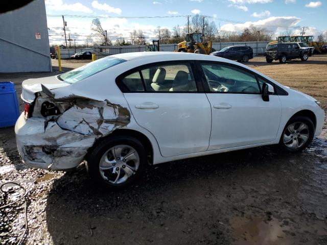 2HGFB2F51DH592126 - 2013 HONDA CIVIC LX WHITE photo 3