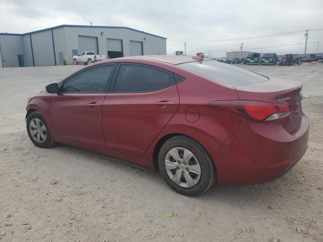 5NPDH4AE0GH702196 - 2016 HYUNDAI ELANTRA SE RED photo 2