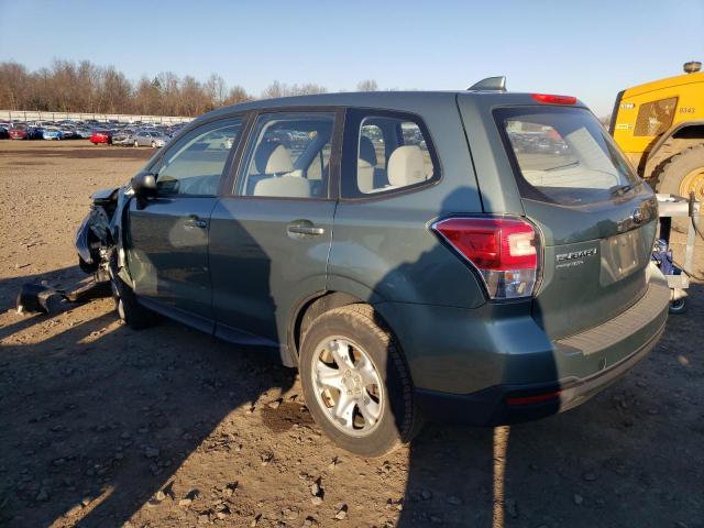 JF2SJAAC6JG590882 - 2018 SUBARU FORESTER 2.5I GREEN photo 2