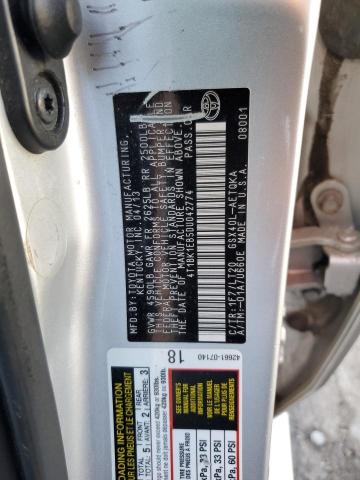 4T1BK1EB5DU042774 - 2013 TOYOTA AVALON BASE 银色 照片 12