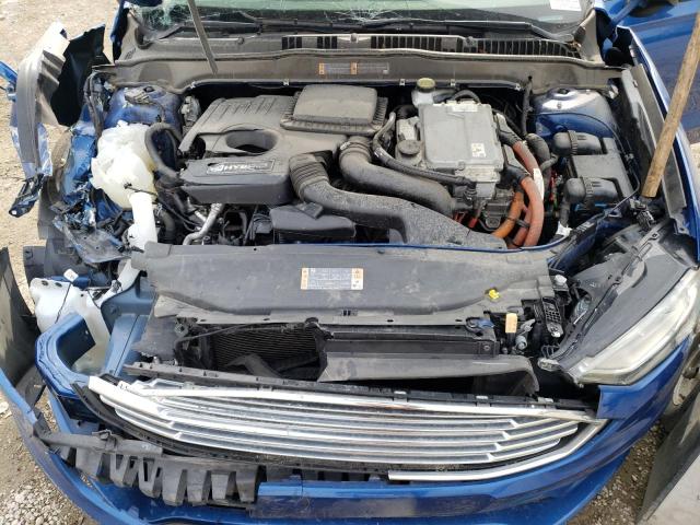 3FA6P0UU4JR273646 - 2018 FORD FUSION S HYBRID BLUE photo 11