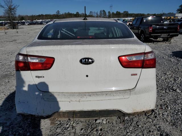 KNADM4A34D6139070 - 2013 KIA RIO LX WHITE photo 6