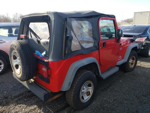 1J4FA39S46P714088 - 2006 JEEP WRANGLER X RED photo 3