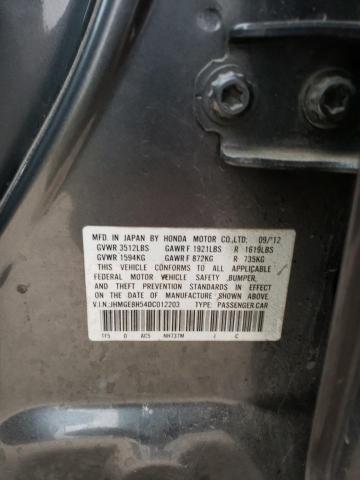 JHMGE8H54DC012203 - 2013 HONDA FIT SPORT GRAY photo 12