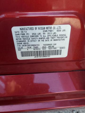 JN1BV7AR1EM684723 - 2014 INFINITI Q50 BASE RED photo 12