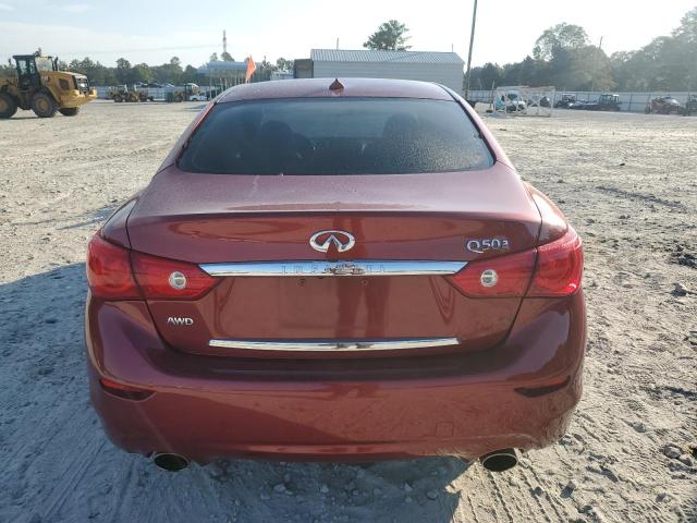 JN1BV7AR1EM684723 - 2014 INFINITI Q50 BASE RED photo 6