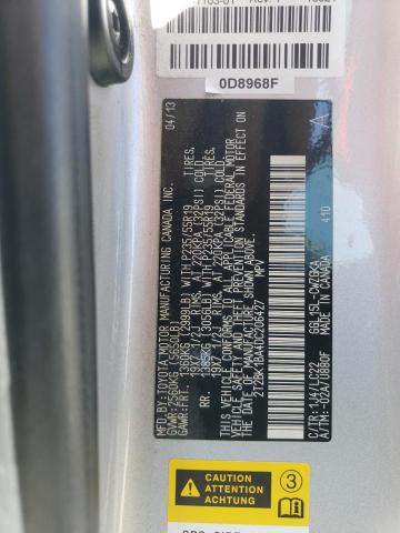 2T2BK1BA4DC206427 - 2013 LEXUS RX 350 BASE SILVER photo 13