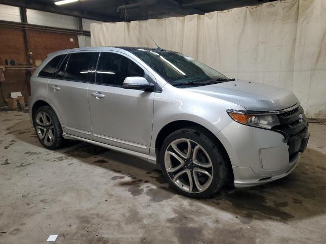 2FMDK4AK9DBE05647 - 2013 FORD EDGE SPORT SILVER photo 4