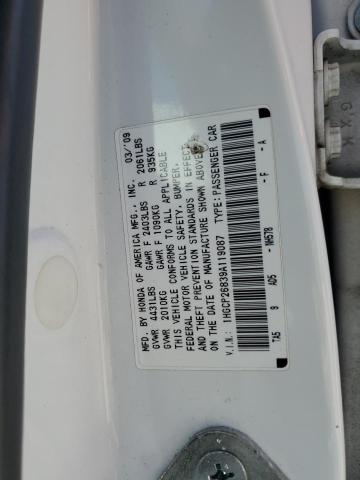 1HGCP26839A119087 - 2009 HONDA ACCORD EXL WHITE photo 12