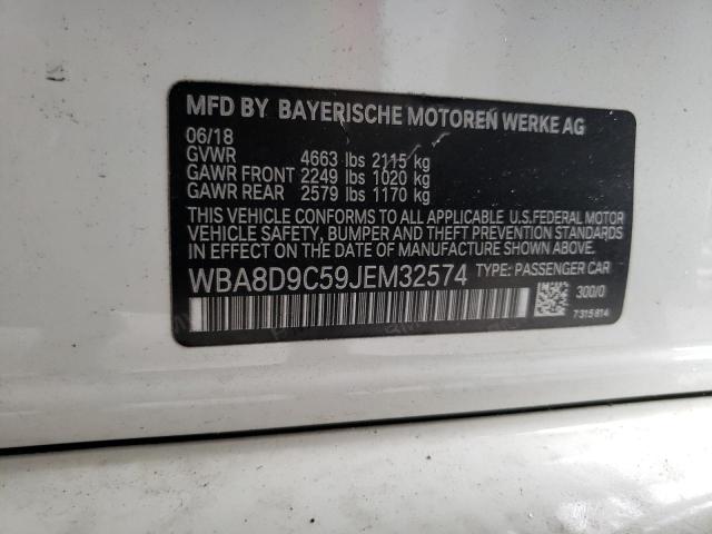 WBA8D9C59JEM32574 - 2018 BMW 330 XI თეთრი ფოტო 13