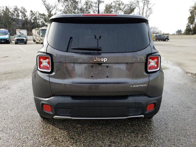 ZACCJADB6HPF68416 - 2017 JEEP RENEGADE LIMITED GRAY photo 6