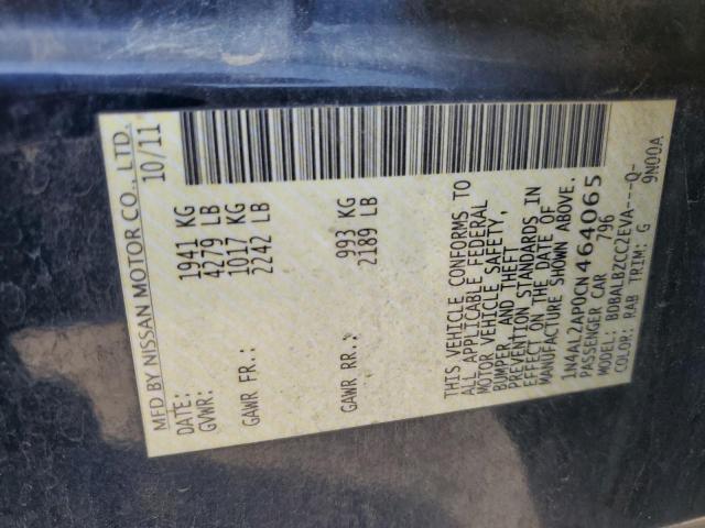 1N4AL2AP0CN464065 - 2012 NISSAN ALTIMA BASE BLUE photo 13