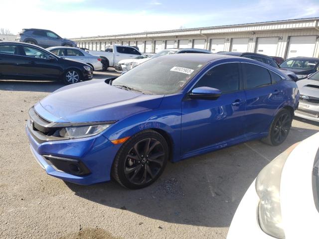 19XFC2F81LE026354 - 2020 HONDA CIVIC SPORT BLUE photo 1