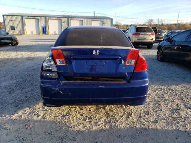 2HGES163X4H611700 - 2004 HONDA CIVIC DX VP Կապույտ լուսանկար 6