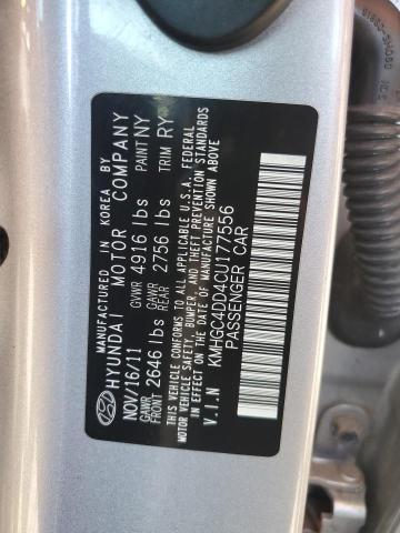 KMHGC4DD4CU177556 - 2012 HYUNDAI GENESIS 3.8L Сріблястий фото 12