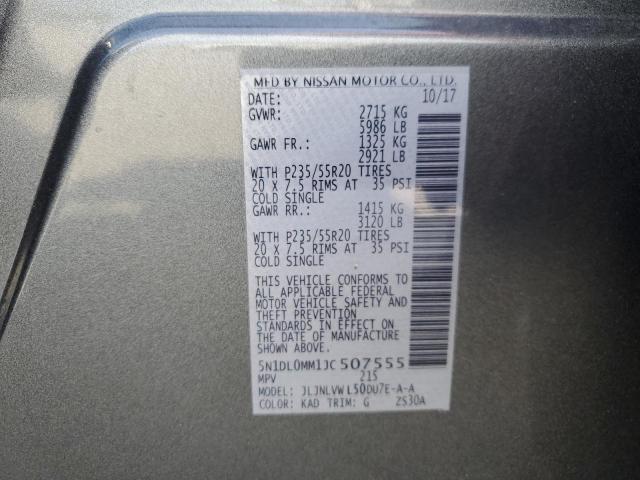 5N1DL0MM1JC507555 - 2018 INFINITI QX60 GRAY photo 14