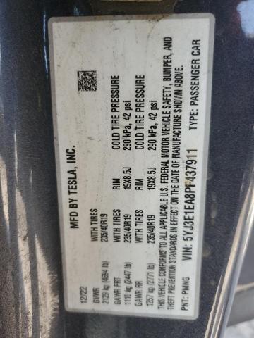 5YJ3E1EA8PF437911 - 2023 TESLA MODEL 3 Grau Foto 12