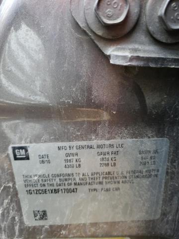 1G1ZC5E1XBF170047 - 2011 CHEVROLET MALIBU 1LT 棕色 照片 12