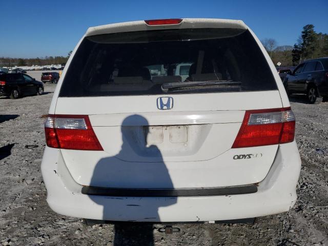 5FNRL38475B085712 - 2005 HONDA ODYSSEY EX WHITE photo 6