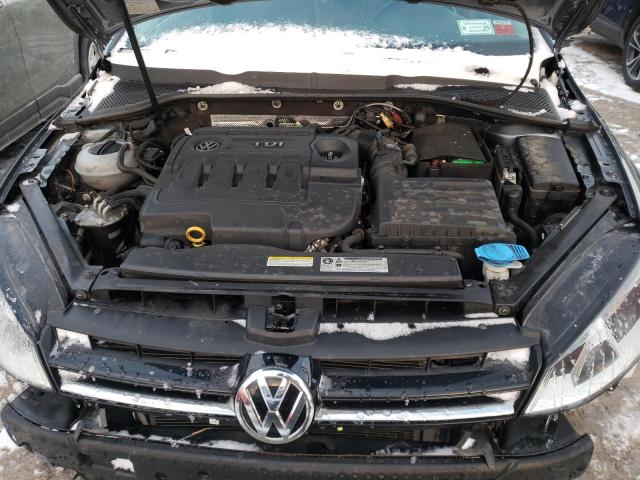 3VWCA7AU4FM503974 - 2015 VOLKSWAGEN GOLF SPORT TDI S GRAY photo 11