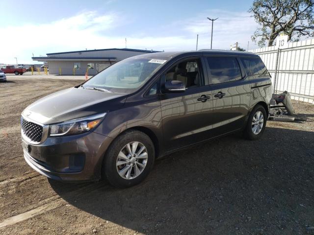 KNDMB5C1XG6178664 - 2016 KIA SEDONA LX BROWN photo 1