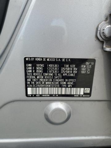 3CZRU5H10KM727316 - 2019 HONDA HR-V SPORT SILVER photo 13