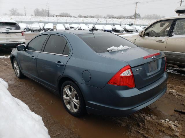 3FAHP0HA4CR144141 - 2012 FORD FUSION SE BLUE photo 2