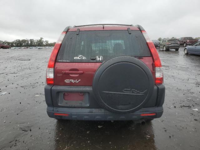 JHLRD78896C020854 - 2006 HONDA CR-V EX BURGUNDY photo 6