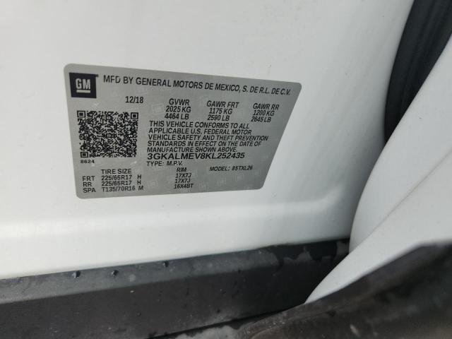 3GKALMEV8KL252435 - 2019 GMC TERRAIN SLE أبيض صورة 13